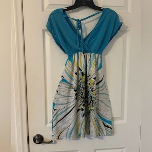 Bebe Turquoise Halter Top/Dress size M